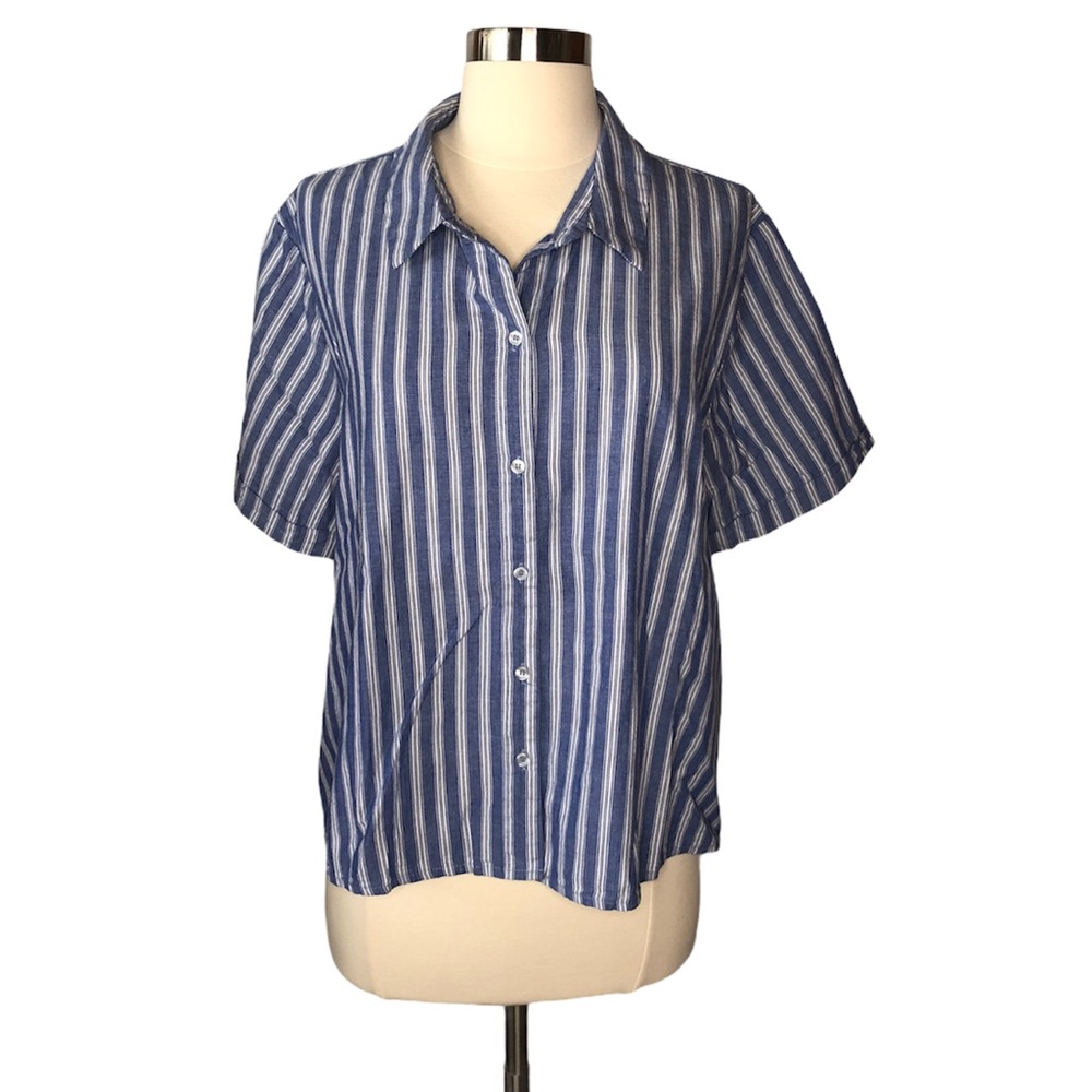 BP Stripe Button Up Shirt Top Size XXS